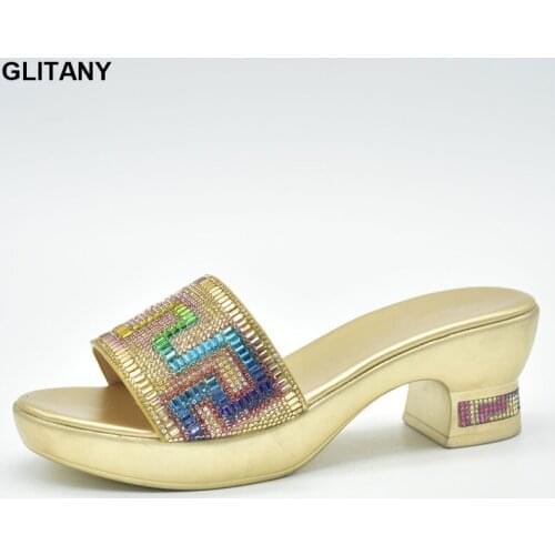 New Ladies Sandals Shoes Rhinestone Women Wedding Shoes Italian High Heels Autumn Slipper for Wedding 2021 Sexy Platform Pumps