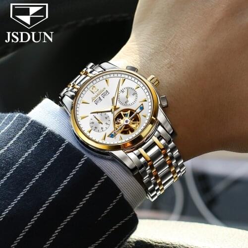 OLEVS Business Watch Men Automatic Mechanical Tourbillon Luxury Fashion Stainless Steel Sport Watches Men Relogio Masculino