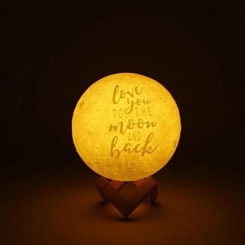 Rechargeable 3D Print Lights Moon Lamp Touch Switch Moon Light Bedroom Desk Lamp Led Night Light 3d Lamp Creative Gift