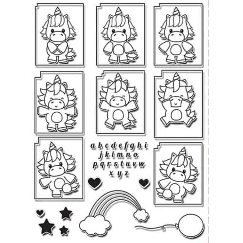 Unicorn Transparent Clear Silicone Stamp/Seal for DIY scrapbooking/photo album Decorative clear stamp A1731