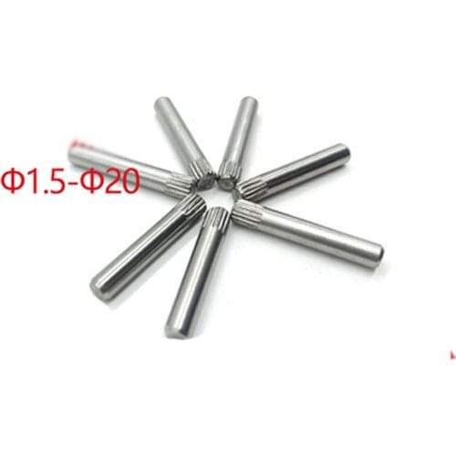 Knurled Pin 2.5mm OD 6-50mm Long shaft Cylindrer Connecting Pins Stainless steel