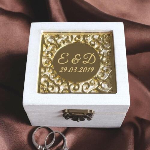 Personalized Wedding Ring Box,Custom Rustic Wood Ring Holder,Wedding Ring Bearer Box,Engagement Box,Wedding Decor