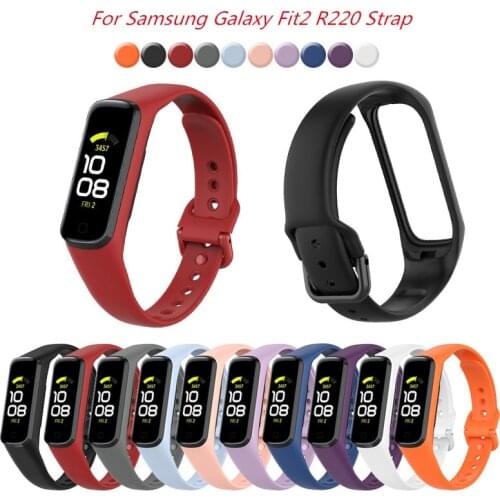 Silicone Sport Band Strap For Samsung Galaxy Fit 2 SM-R220 Watch Bracelet Replacement Watchband Soft For Samsung Galaxy Fit2