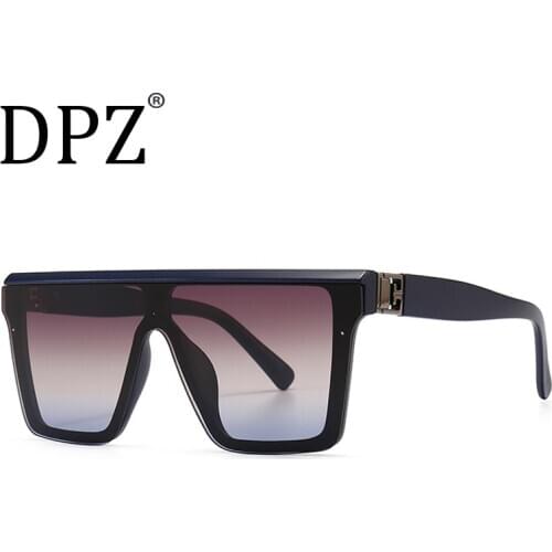 New luxury big brand wide-leg flat-top mens sunglasses classic wild woman retro trend UV400 sunglasses Oculos De Sol