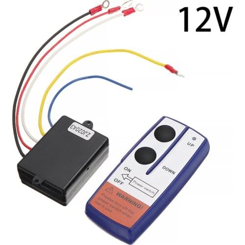 Universal 2Pcs/Set Wireless Winch Remote Control Twin Handset 12V With 1pc Receiver