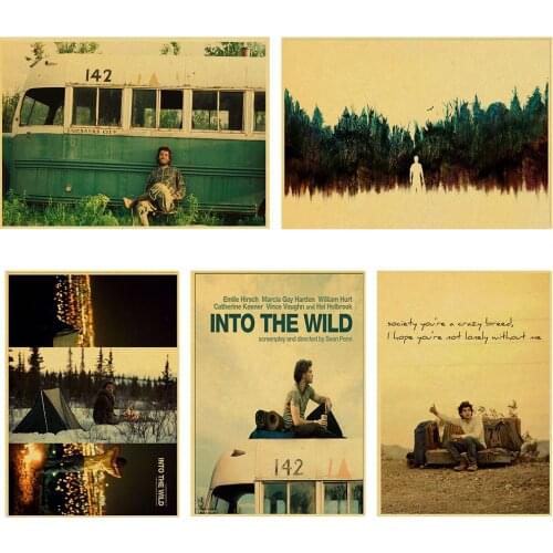 Into the Wild high quality Retro Poster Vintage poster Wall Decor For Home Bar Cafe Interior Decorative Painting