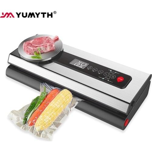 YUMYTH Vacuum Sealer Machine With Digital Kitchen Scale 304 Stainless Steel Food Vacuum Sealer Sous Vide bags for Storage T145