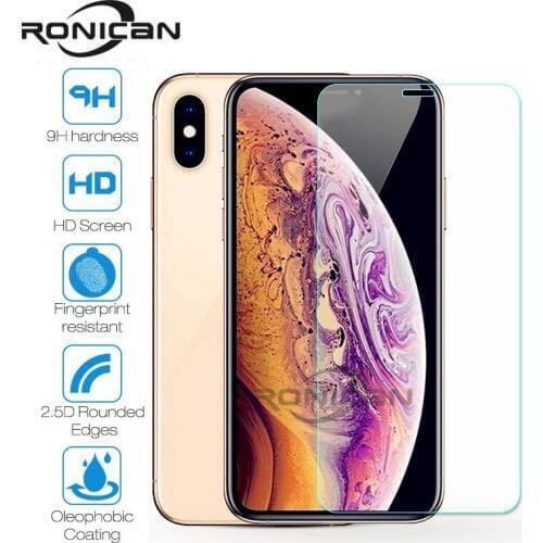 2Pcs Tempered Glass For iPhone XS MAX XR 4s 5 5s SE Screen Protective Film For iPhone 6 6s 7 8 Plus Glass Protector For iPhone X