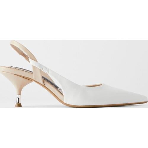 Hot summer black pointed stiletto slingback high heels new style back strap color matching shallow mouth women sandals pumps