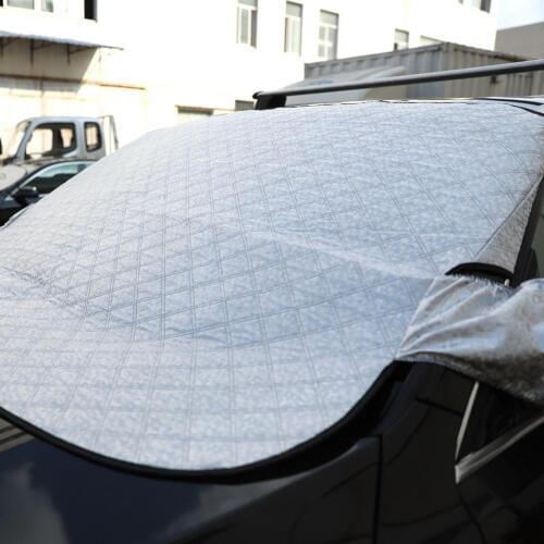 Winter Car Aluminized Film Front Windshield Shade Snow Baffle Snow Rain Frost Block Magnetic Cover Thick Snow Cover