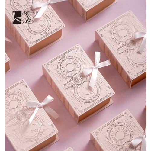 10PCS Europe Portable Party Magic Theme Wedding Favor Gift Boxes Chocolate Treat Candy Gift Box Marriage Party Decoration Box