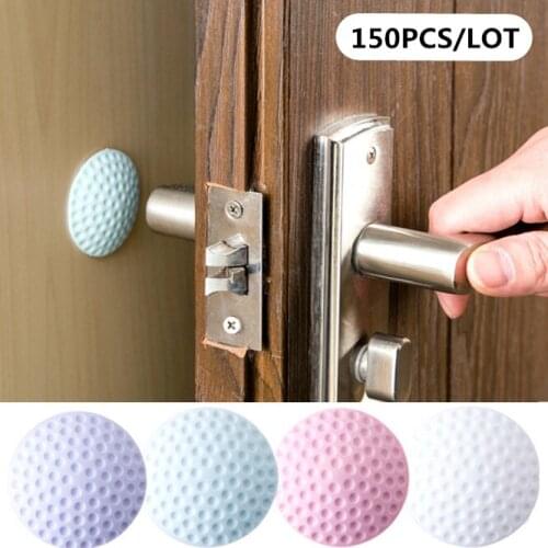 150PCS Wall Thickening Mute Door Fenders Golf Styling Rubber Fender Handle Door Lock Protective Pad Protection Home Wall Sticker