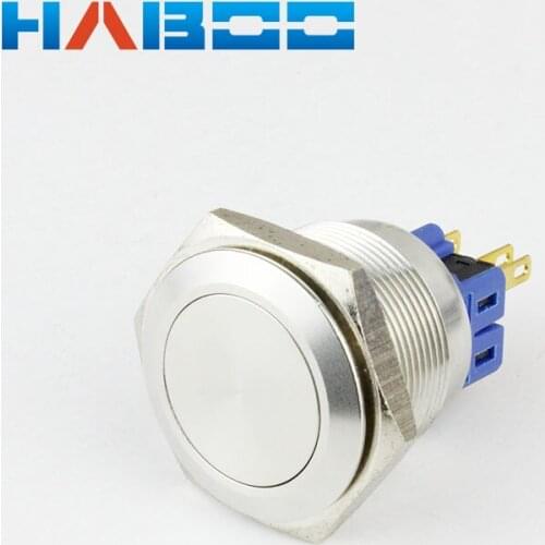 25mm Momentary Metal Push Button Switch Latching IP67 Anti Vandal 250V 5A