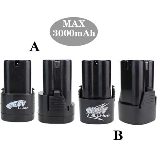 16.8V Electric Screwdriver Battery Large Capacity 18650 Lithium Battery Rechargeable Hand Drill Battery 3000 mAh Battery