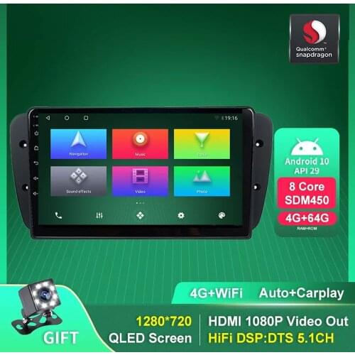 2 Din HiFi DSP Smart Car Radio For Seat Ibiza 6J 2009-2013 GPS Multimedia Player Stereo Video With Android Auto Carplay 4G WIFI