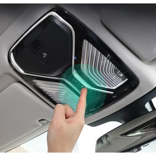 Car styling Interior Front Reading Light Cover Trim Lamp Frame sticker For BMW 3 5 Series 6GT X3 G01 G20 G30 G32 G38 Accessories