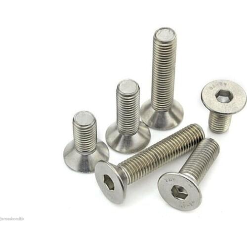 M3 M4 M5 M6 304 Stainless Steel Countersunk Flat Head Hex Socket Cap Screw Bolts
