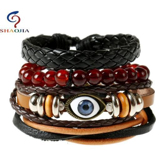 Eye Bracelets For Women Blue Eye Bracelet Fashion Multilayer Leather Turkish Eye Bracelets Bangles Jewelry