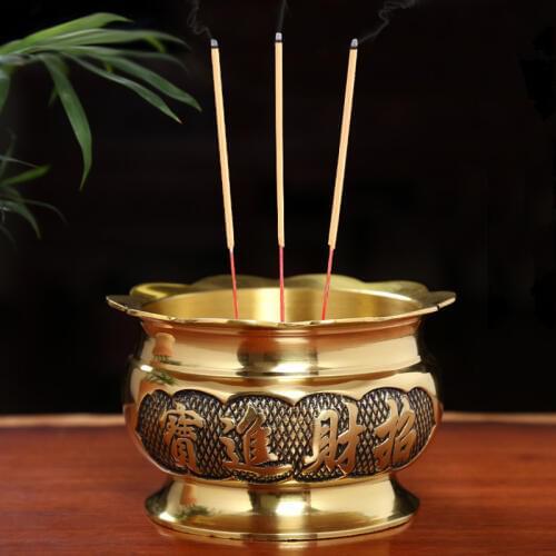 Buddhism Gifts Fine Copper Incense Buddhist Solemn Temple Decoration Incense Burners for Consecrate Buddha Propitious Censer