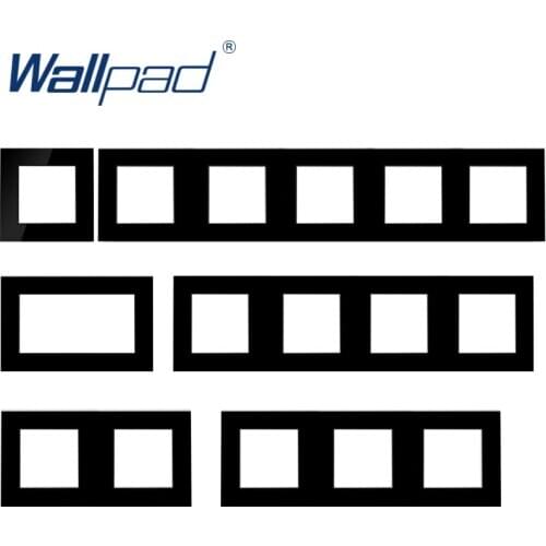 Wallpad Black Tempered Glass Frame 86*86mm 146*86mm 172*86mm 258*86mm 344*86mm 430*86mm Frame Only