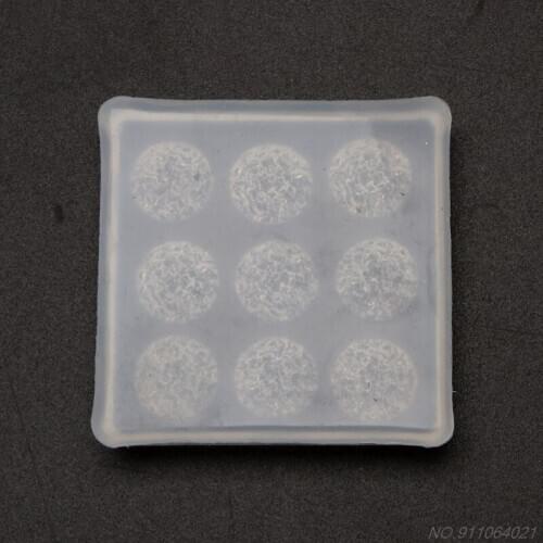 Handmade 12mm Sparkle Crystal Cluster Resin Molds Flat Round Resin Gem Earrings Epoxy Mold Jewelry Making Tools J22 21 Dropship