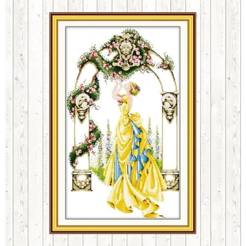 Joy Sunday 14ct 11ct Count Print Canvas Needlework Embroidery Patterns DMC Thread Embroidery Kit Cross Stitch Package DIY Crafts