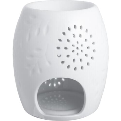 Drum Shaped Ceramic Wax Melt Warmer Fragrance Candle Essential Oil Burner Night Light Holder Base Home Art Decoration