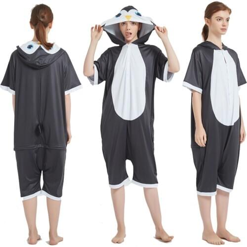 Animal Penguin Cartoon Kigurumi Pijamas Children Sleepwear Pyjama Toddler Onesie Skeleton Jumpsuit