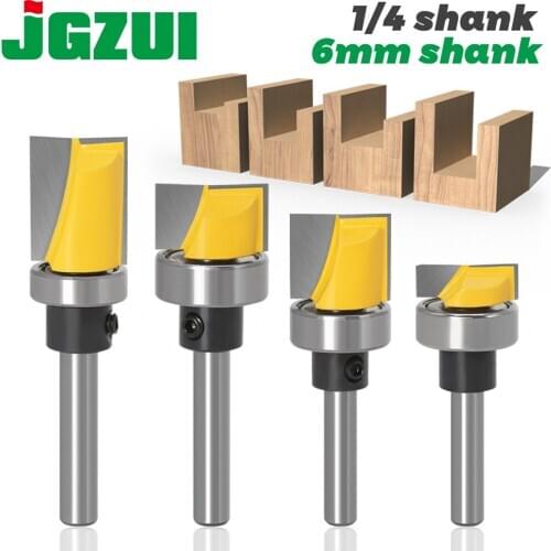 Trim Router Bit Set - 1/4" 6mm Shank - 5 Bit Pattern/Template Woodworking cutter Tenon Cutter for Woodworking Tools