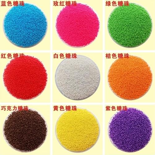 Colorful Edible Small Beads Bars Strip Sugar Beads Fondant DIY Cake Baking Sprinkles Candy Ball Wedding Cake Decoration