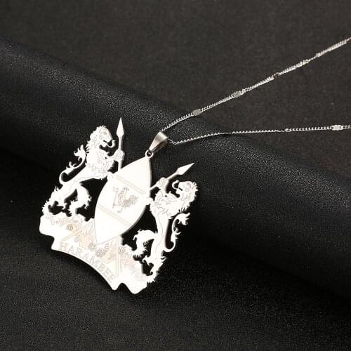Stainless Steel Fashion Kenya Pendant Necklaces African Country Map Kenyans Charm Jewelry