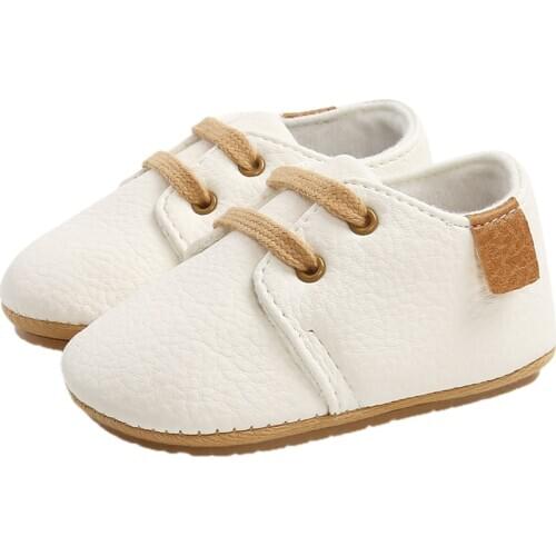 Baby Infant Boys Girls PU First Walker Shoes Trendy Leather Soft Crib Non-slip Infant Baby Newborn Moccasins Shoes 0-18M