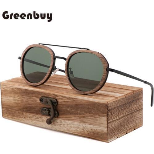 Men and women sunglasses sandwich handmade bamboo wood polarized UV400 simple sunglasses trend sunglasses