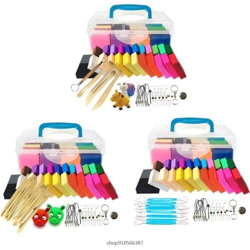 24Colors Polymer Molding Clay Set Oven Baking Kit with Sculpting Tools Accessory DIY Crafts Kid Educational Toys Gift Wholesales