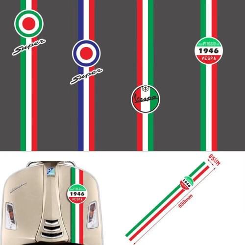 Motorcycle Decal Italy Flag Stickers Case for PIAGGIO VESPA GTS GTV LX LXV SPRINT 50 125 150 200 250 300 300ie Decals