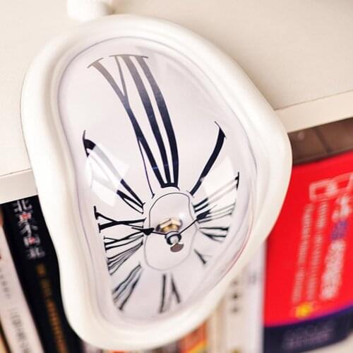 2021 New Novel Surreal Melting Distorted Wall Clocks Surrealist Salvador Dali Style Wall Watch Decoration Gift Home Garden New