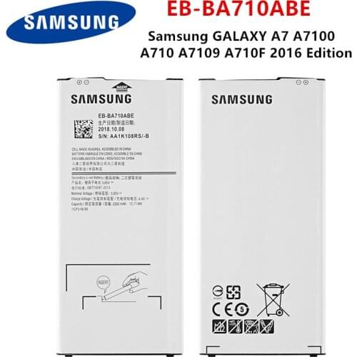 SAMSUNG Orginal EB-BA710ABE 3300mAh Battery For Samsung GALAXY A7 A7100 A710 A7109 A710F 2016 Edition Mobile Phone