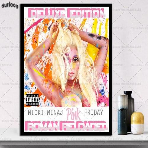 Posters and Prints Nicki Minaj Cute Sexy Girl Wall Art Pictures Poster Canvas Painting for Home Decoration