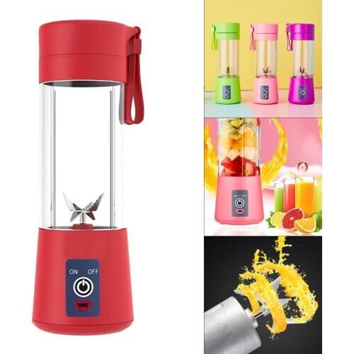 Juice Cup USB Portable Juicer Cup Household Blender Fruit Mixing Machine with Six Blades for Home Office Travel Sport