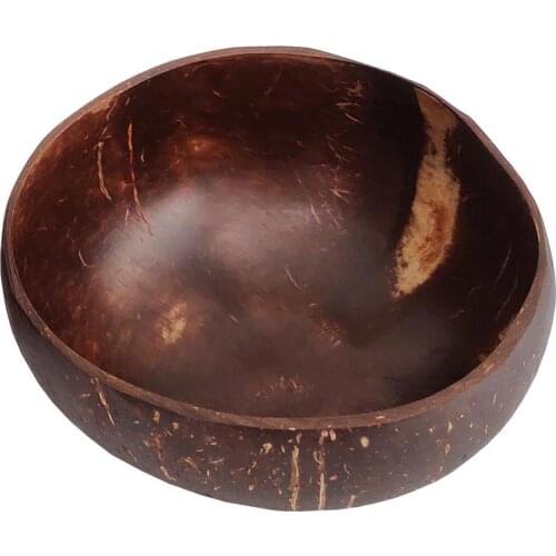 12-15cm Natural Coconut Bowl protection wooden bowl Coconut Wood tableware Spoon Set coco smoothie Coconut Kitchen Environmental