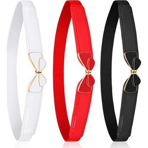 Bow belt cummerbunds with buckle belts thin elastic cummerbund for dress Pants Apparel Accessories cinturon mujer women belts