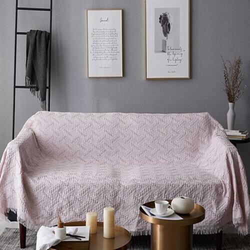 Dustproof All-Wrapped Sofa Towel Tassels Blankets Women Tippet Home Recliner Armchair Cover Bench Shawls
