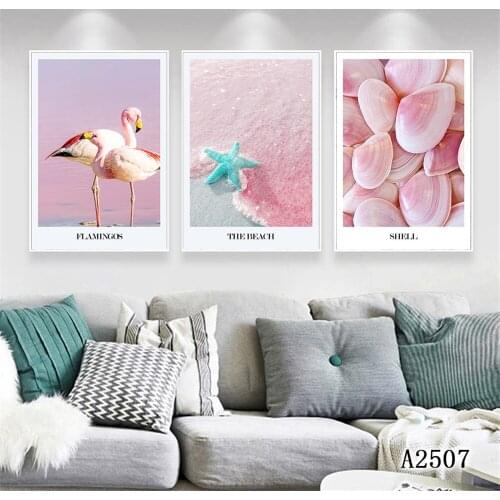 Pink Ballet Clothes And Shoes Flamingo Landscape Poster Canvas Painting Wall Art Childrens Room Girl Room Decor Pictures Art