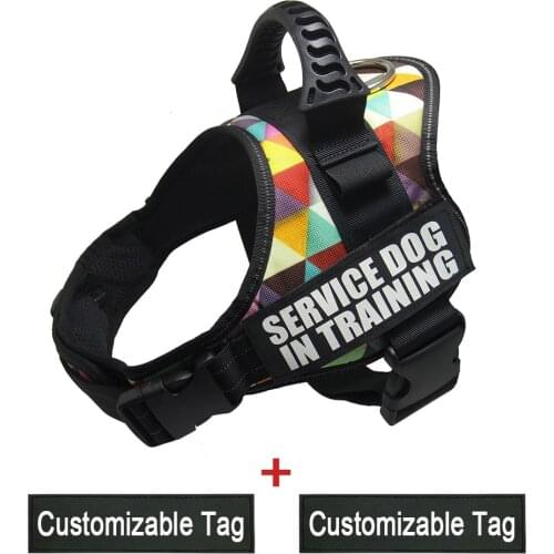 K9 Harnesses For Dogs Customizable Dog Name label Reflective Adjustable Dog Harness Vest Collar For Medium Large Dog Supplies