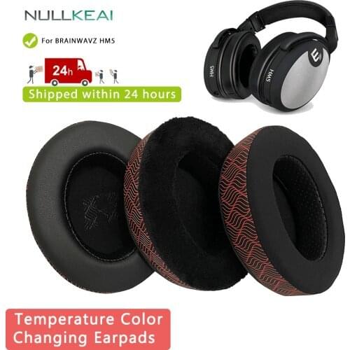 NULLKEAI Replacement Earpads For BRAINWAVZ HM5 Headphones Temperature Color Change Earpads Earmuff