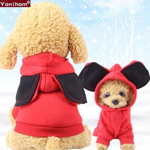Dog Hoodie Puppy Clothes Lovely Dogs Jacket Winter Clothing for Dog Hoodies Soft Fleece Chihuahua Puppy Clothes Warm Sweatshirt
