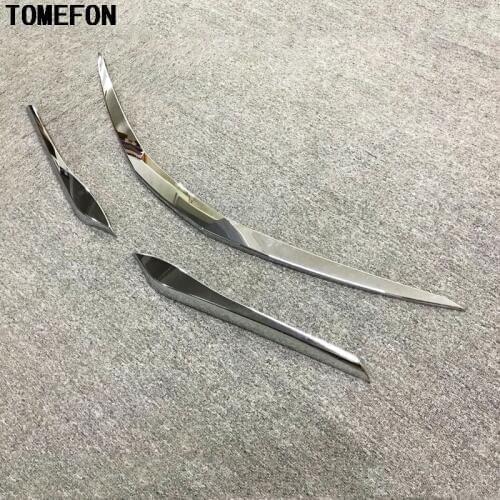 TOMEFON 3Pcs ABS Chrome Auto Front Grille Cover Trim Car Accessories Styling For Toyota Camry 2017 2018