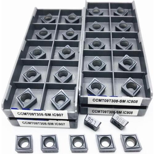 Carbide Insert CCMT09T308 SM IC907 IC908 32.51 Internal Turning Insert Lathe Parts Tool CNC Lathe Cutting Tool Tokarnyy CCMT