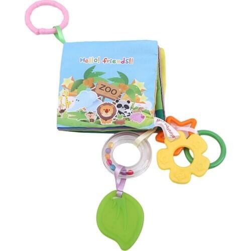 Comfortable Soft Cloth Baby Funny Books Infant Educational Stroller Rattle Toys For Newborn Baby Early Educational Toys