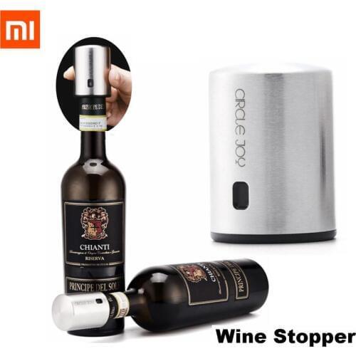 Xiaomi Wine Stopper Circle Joy Round Stainless Steel Red Wine Mini Plug Vacuum Efficient Preservation Memory Integration gift